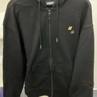 [S] NERDY DNA WAPPEN HOODIE ZIP UP (OVER FIT),BLACK, PNES23KE080104 (SN295)