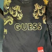 [S] GUESS RUDD FASHION CREW,JET BLACK, XBVI48KAK90 (SGU417)