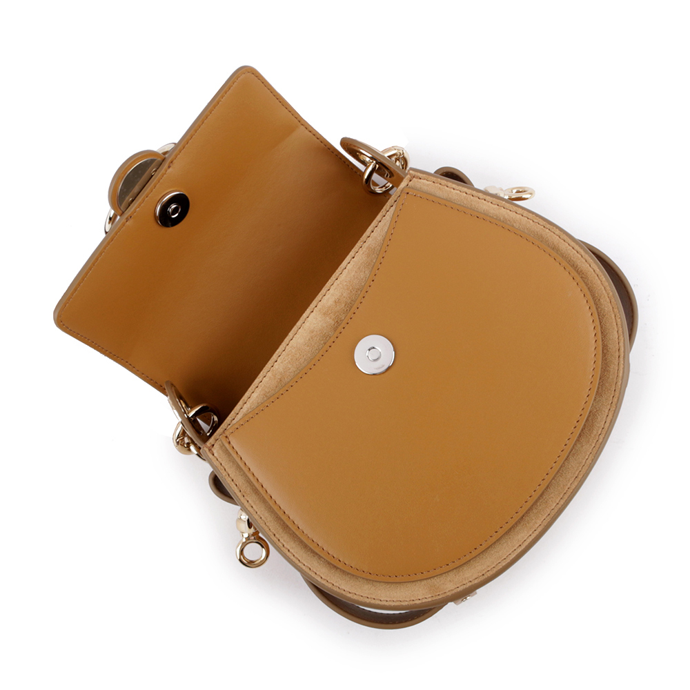 【CHLOE'】Tess Small Bag 小牛皮拼麂皮肩背/斜背二用包(陶棕色) CHC22SS153G31207