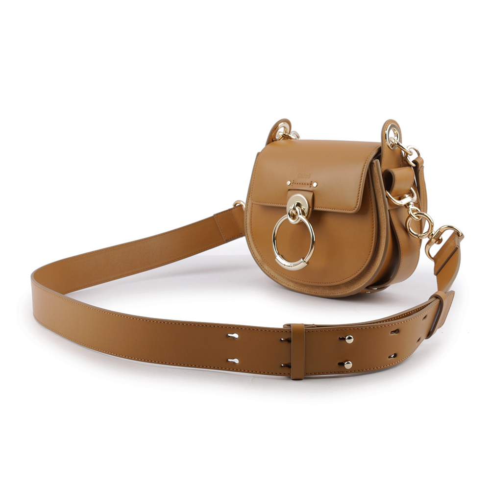 【CHLOE'】Tess Small Bag 小牛皮拼麂皮肩背/斜背二用包(陶棕色) CHC22SS153G31207