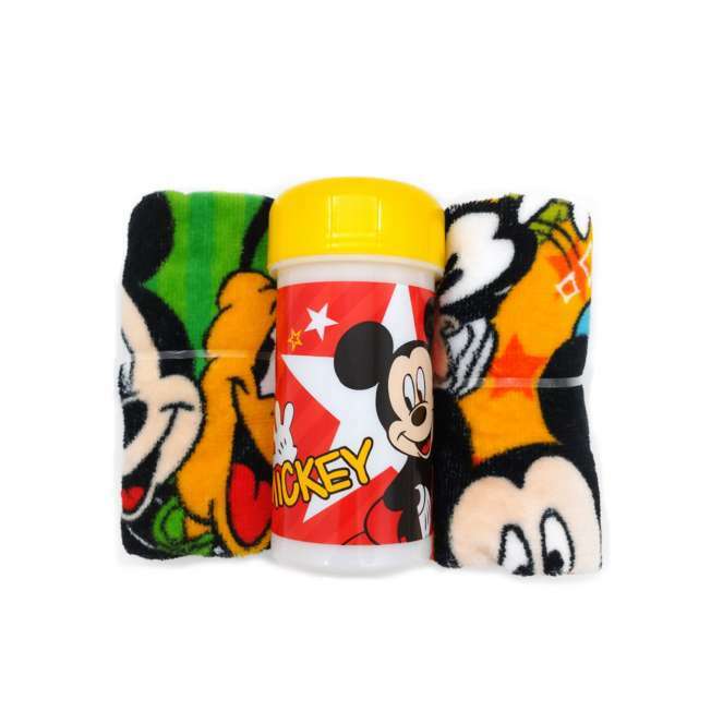 日本直送Mickey Mouse 毛巾筒連兩條毛巾