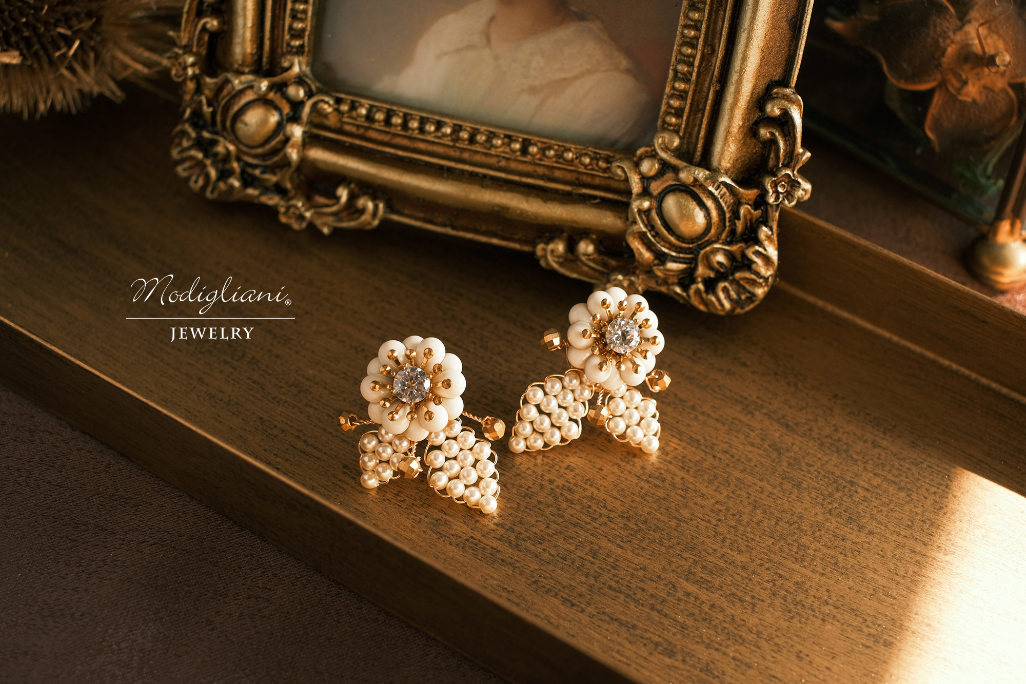 黃銅飾品,耳環,飾品,黃銅,繁複,鋯石,施華洛世奇水晶珍珠,花草,氣質