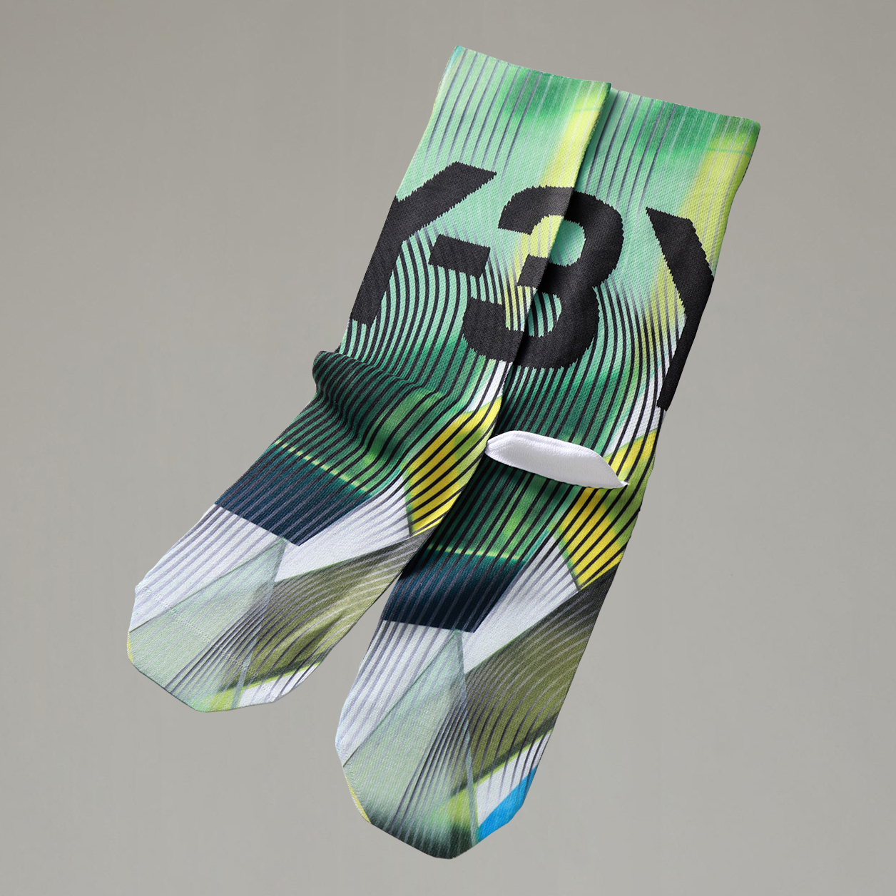 【 Y-3 AOP SOCK  長襪 - 黃綠 】