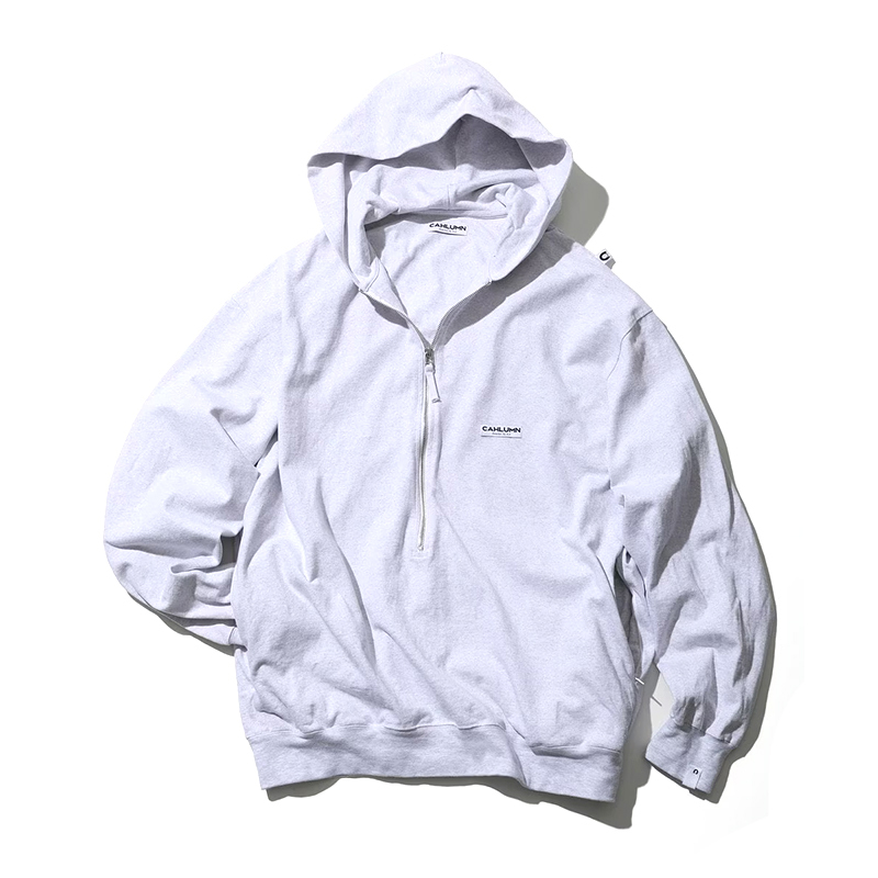 CAHLUMN Heavy Weight Jersey 3/4-Zip Hoodie 長袖 灰 男女款 CAH-10 [台灣現貨]