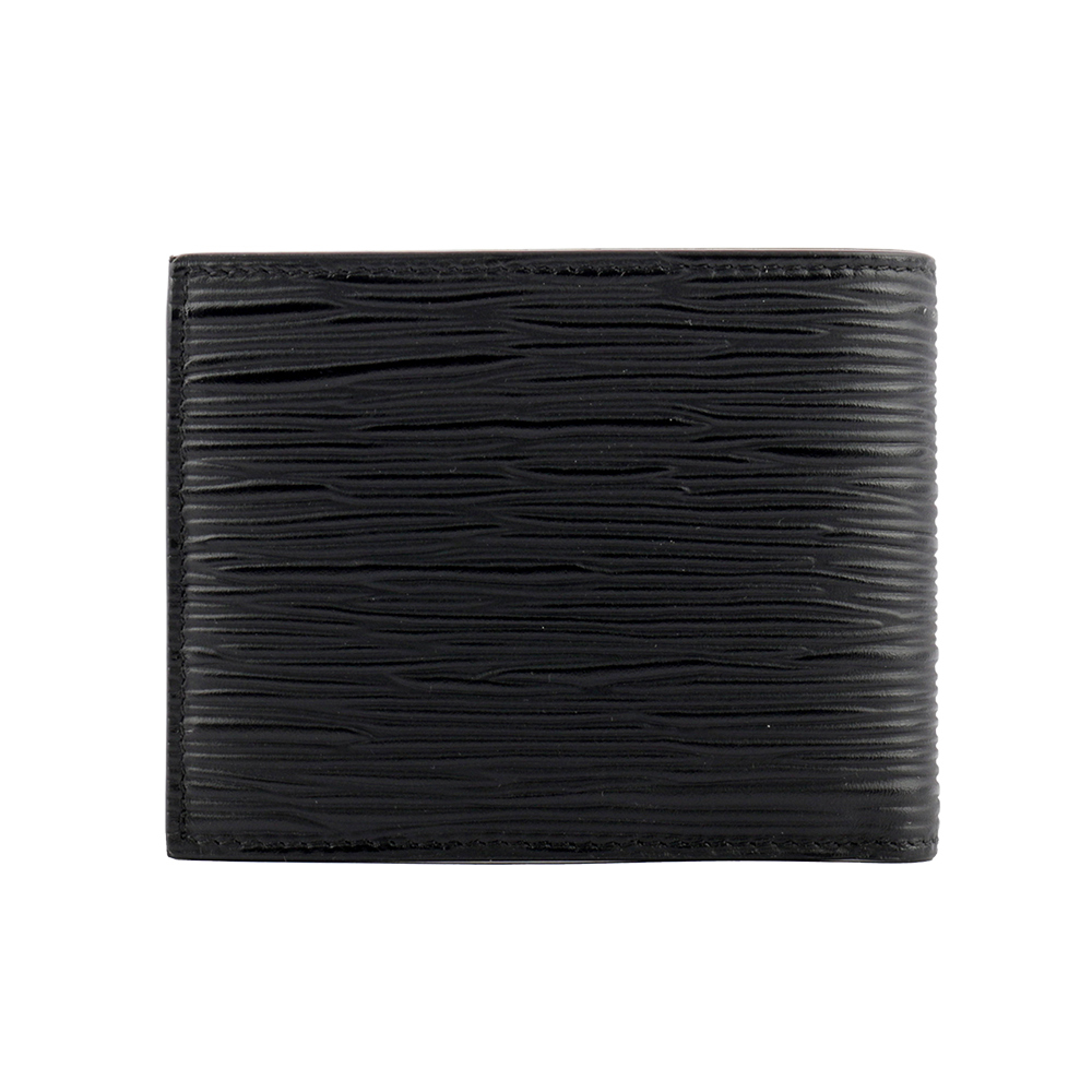 【MONTBLANC 萬寶龍】Meisterstuck 4810 系列牛皮6+2卡對開短夾(黑色) 130926