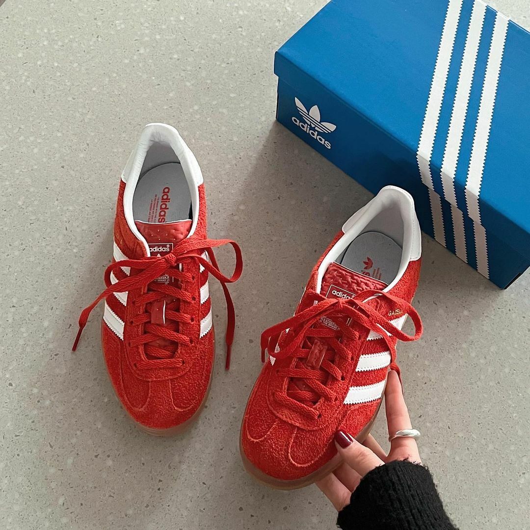 Adidas Originals Gazelle Indoor 落日 夕陽紅 紅色 生膠 焦糖底 復古 德訓鞋 HQ8718