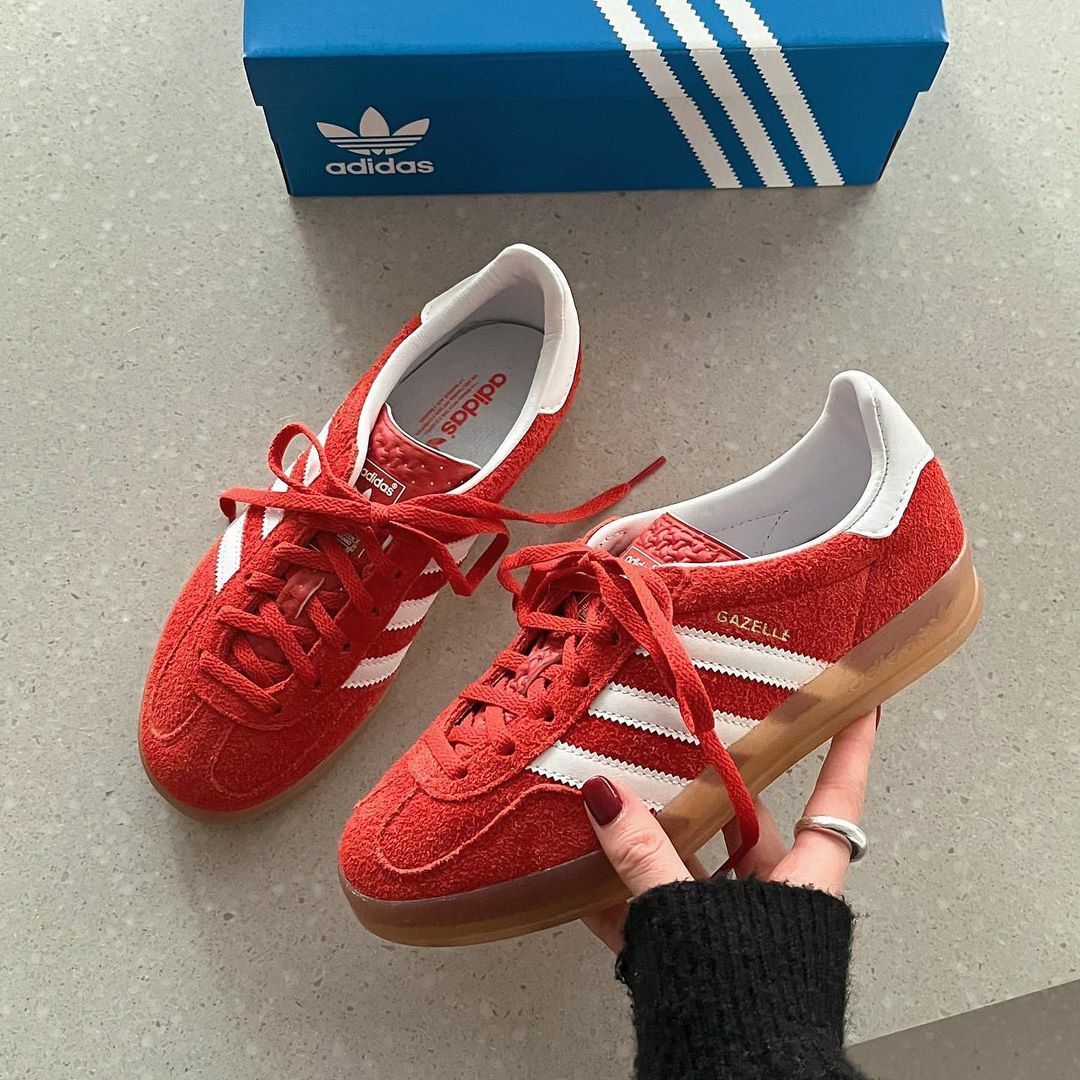 Adidas Originals Gazelle Indoor 落日 夕陽紅 紅色 生膠 焦糖底 復古 德訓鞋 HQ8718