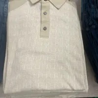 [S] DKNY COLORBLOCK PLAID POLO,KHAKI, M2361114-KHK [FINAL SALE] (SD661)