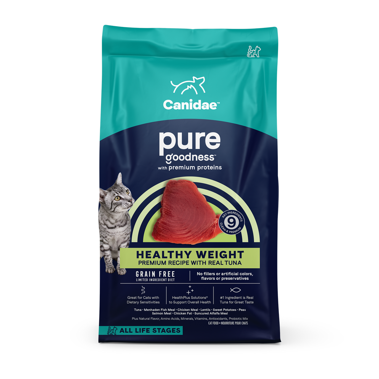 Canidae Grain Free Pure Dry Indoor Cats - Tuna Recipe 5lb/10lb