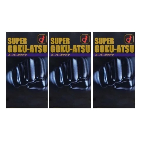 日版岡本 0.12 超極厚純黑持久安全套（10片裝）三盒裝