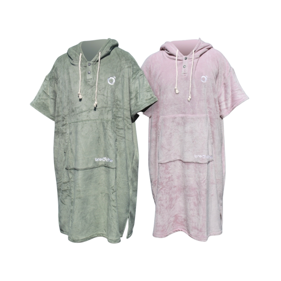 水呼吸Breathe 厚款素色珊瑚絨毛巾衣 12-CV