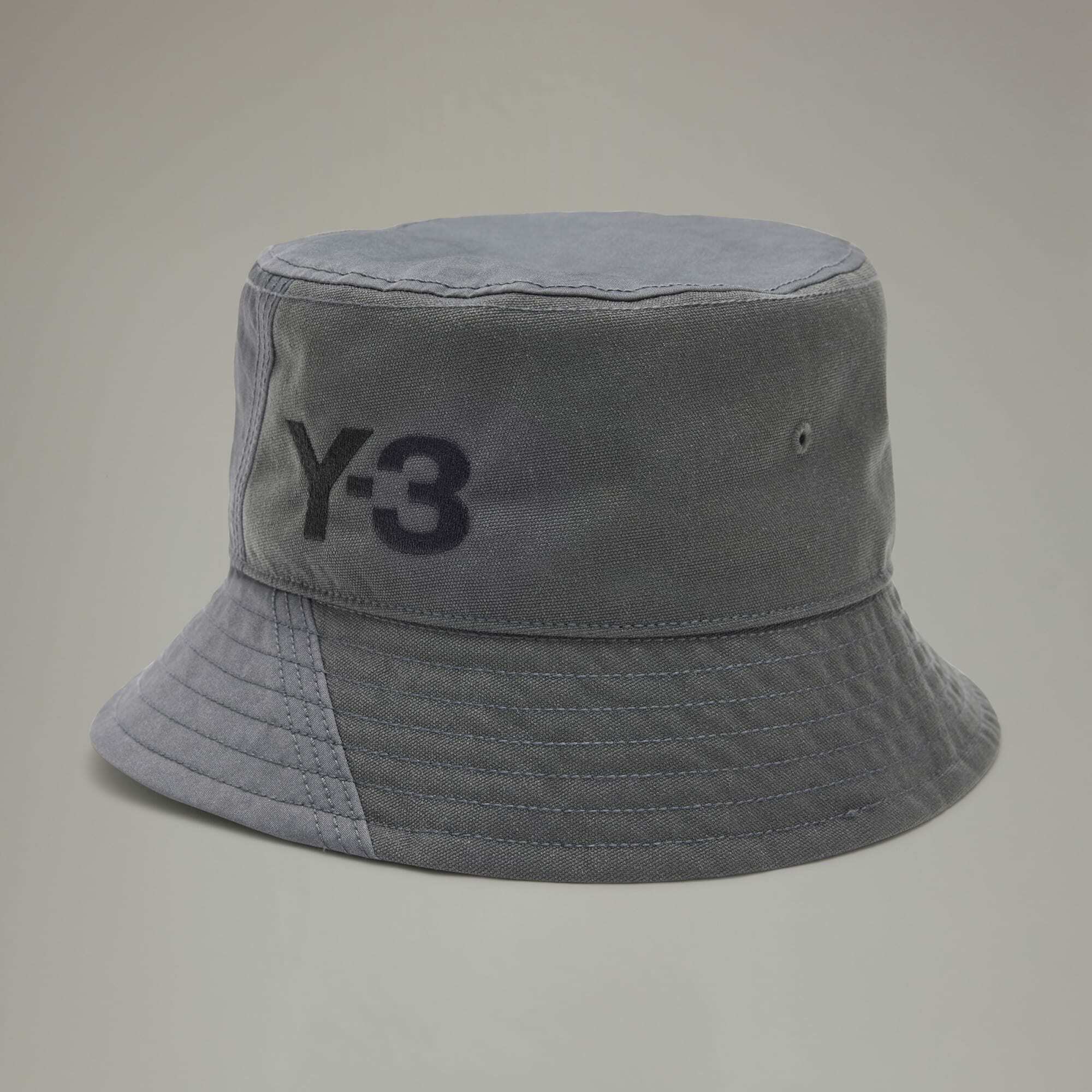 【 Y-3 BUCKET HAT 拼接漁夫帽 - 碳灰綠 】