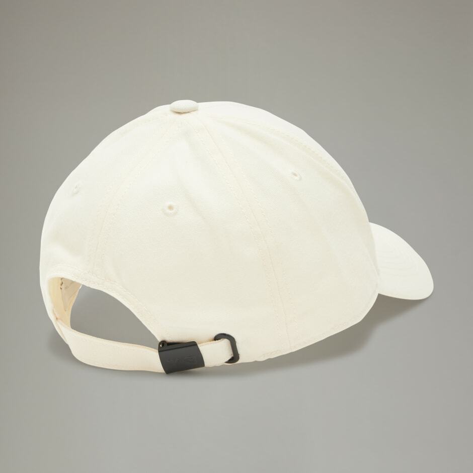 【 Y-3 CAP 刺繡草寫LOGO棒球帽 - 白 】