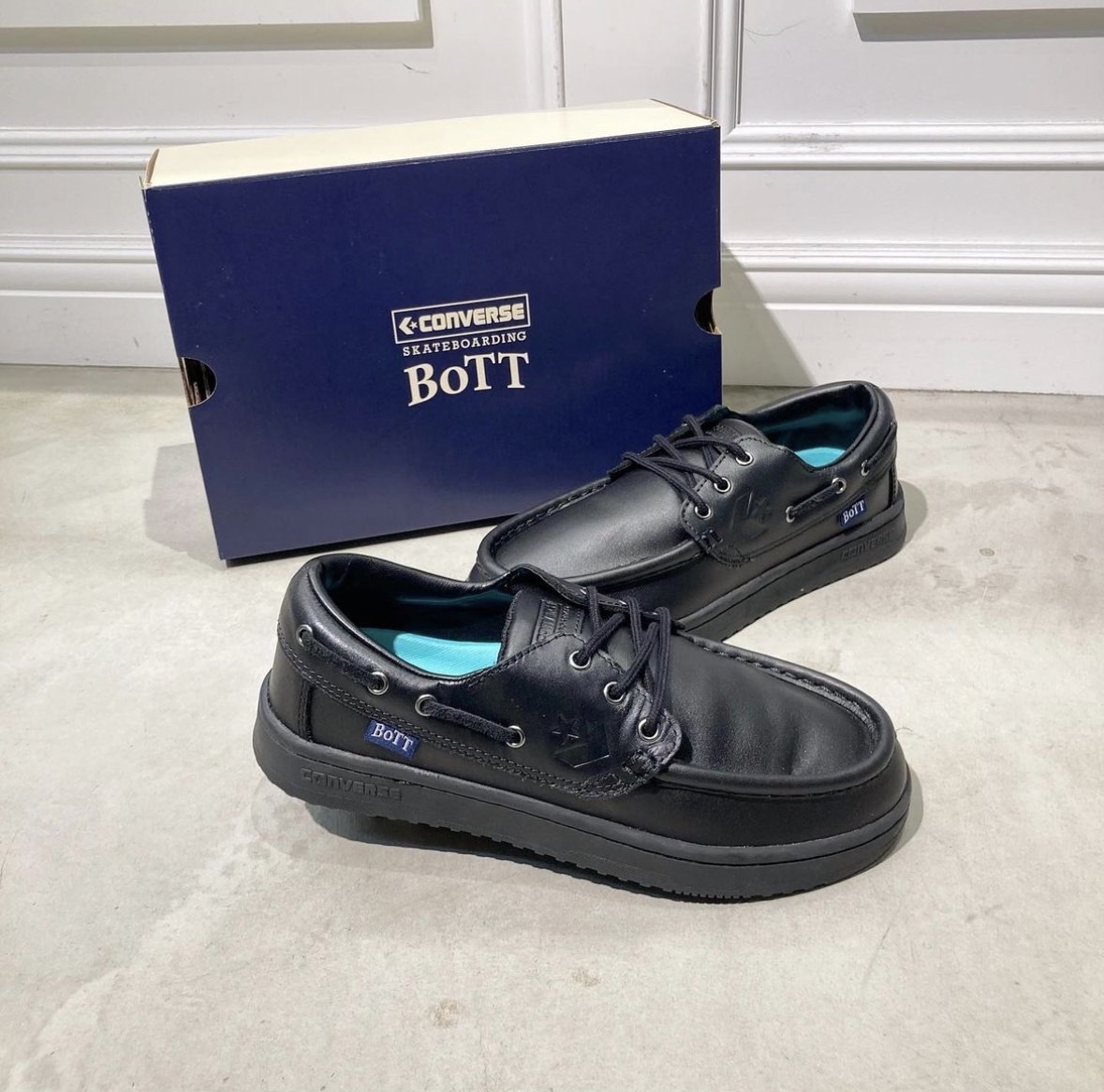 34201470 日本CONVERSE DECKSTAR SK BoTT + 黑皮革樂福鞋