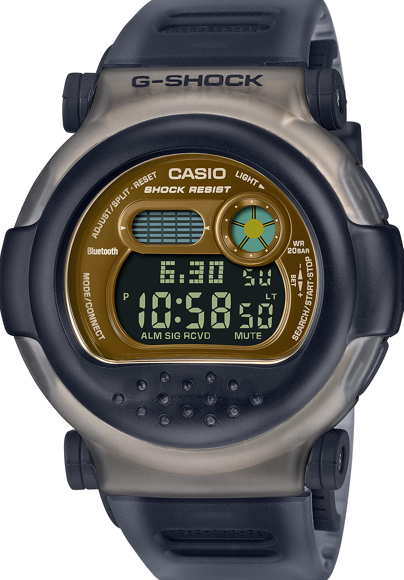 萬年鐘錶 - G-SHOCK 膠囊硬殼Capsule Tough 藍牙數位運動電子錶 G-B001MVA-8  錶徑 : 47mm