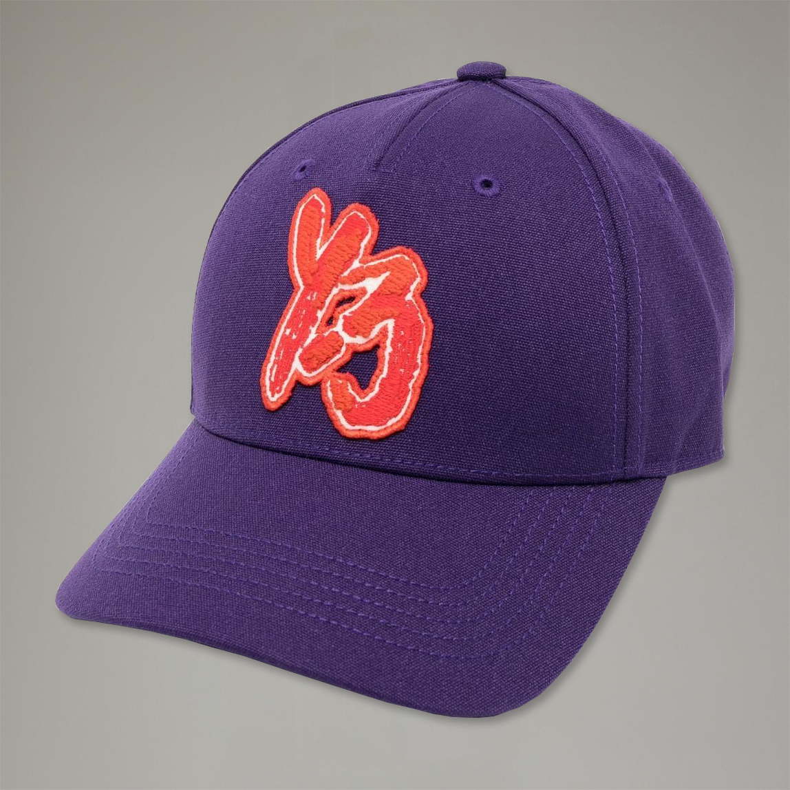 【 Y-3 CAP 刺繡草寫LOGO棒球帽 - 紫 】