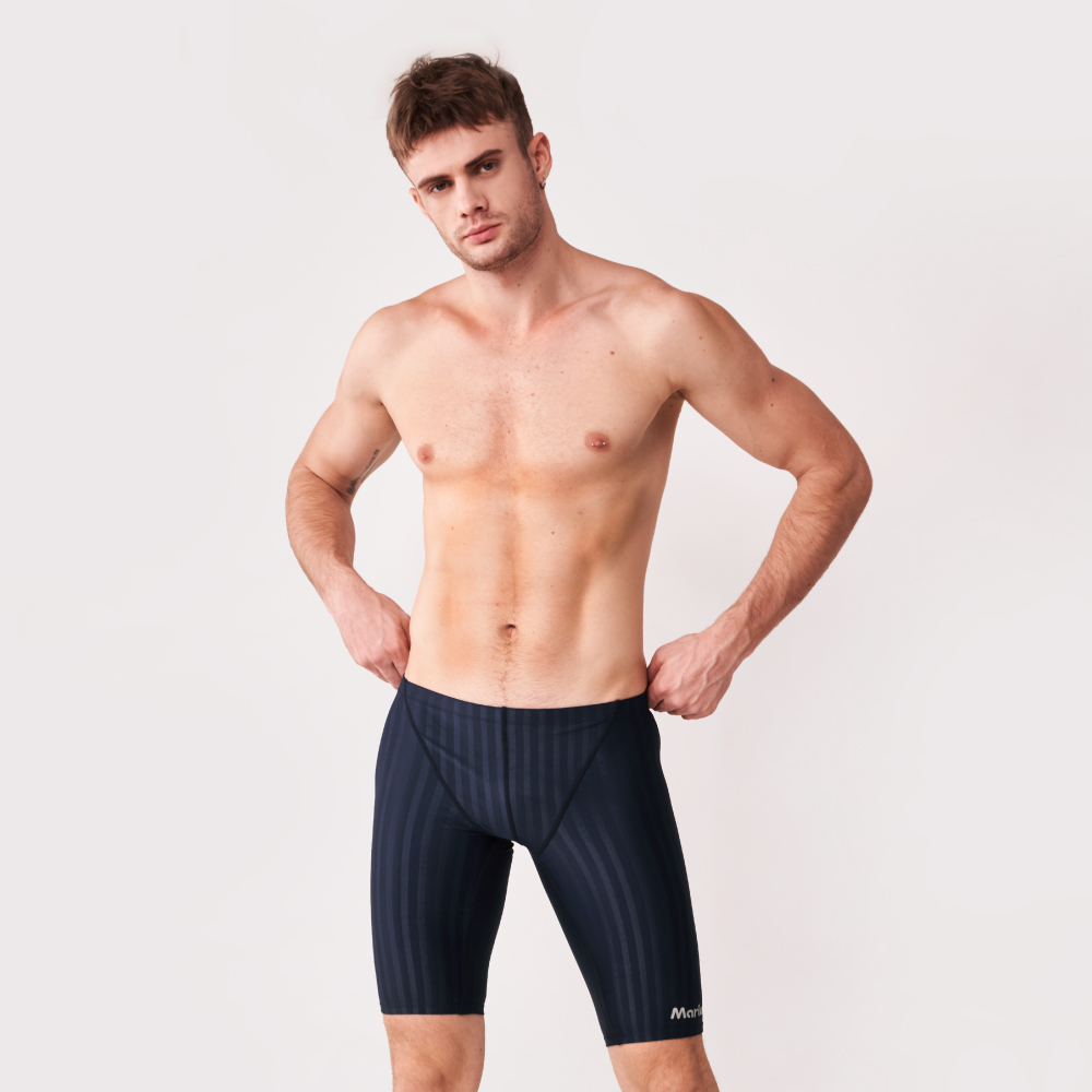 MAR-2140231 大男競賽型馬褲 - 壓條(深藍)