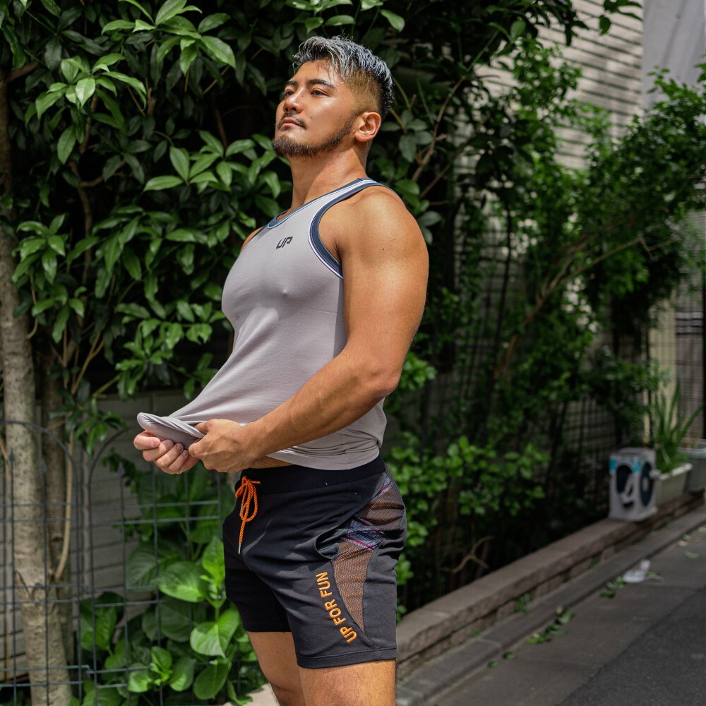 熱賣回歸 - UP For Fun Wave 棉短褲 極緻黑/金屬橙