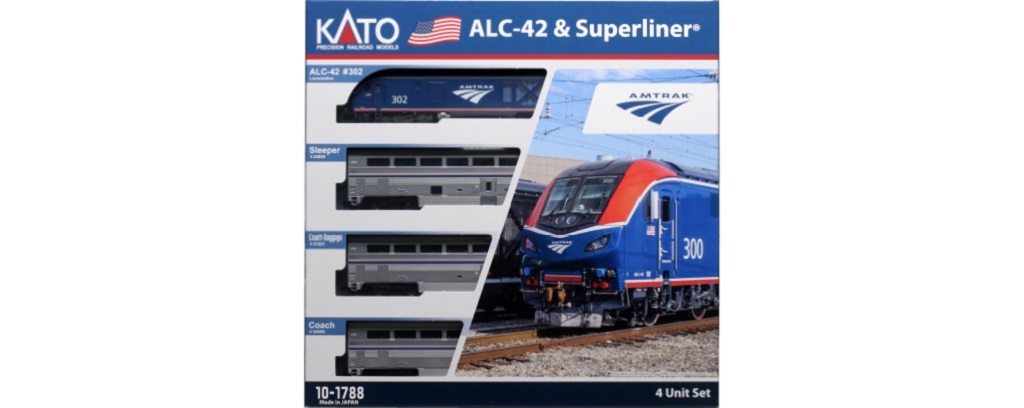 Kato 10-1788 N規 ALC-42 柴電車 + Superliner 客車.四輛組