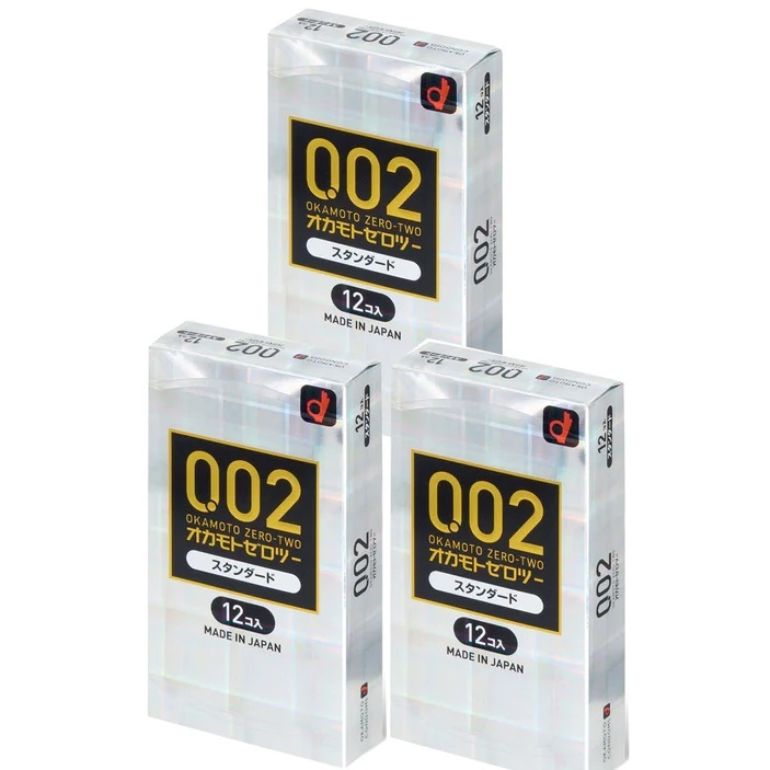 日版岡本 0.02 PU安全套（12片裝）三盒裝