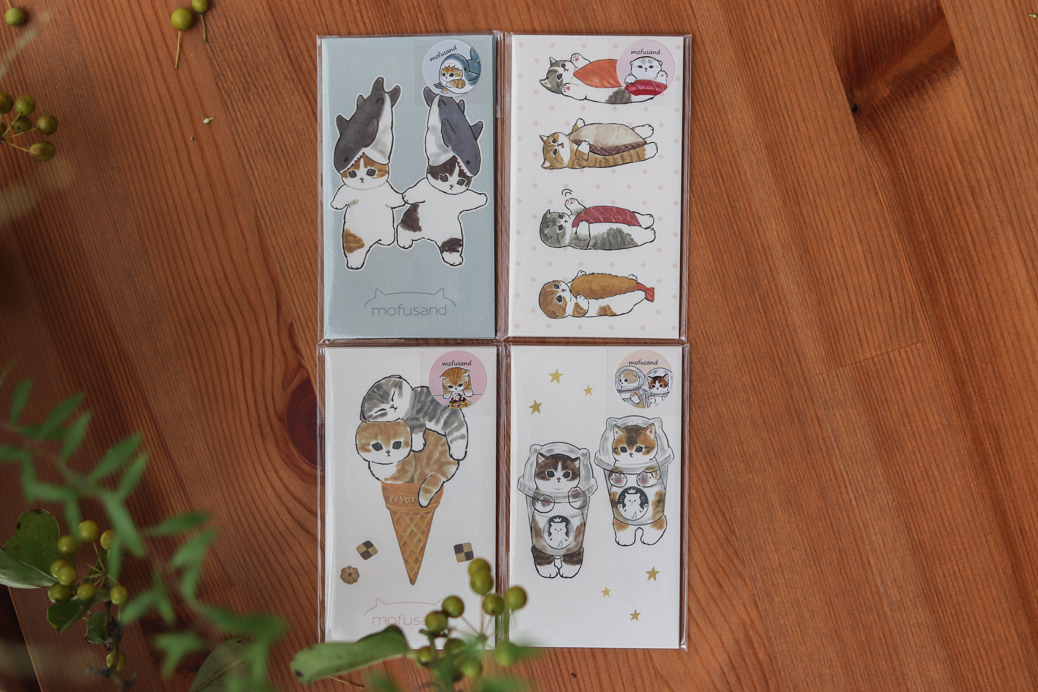 日本 mofusand 貓福珊迪 和紙 迷你紅包袋