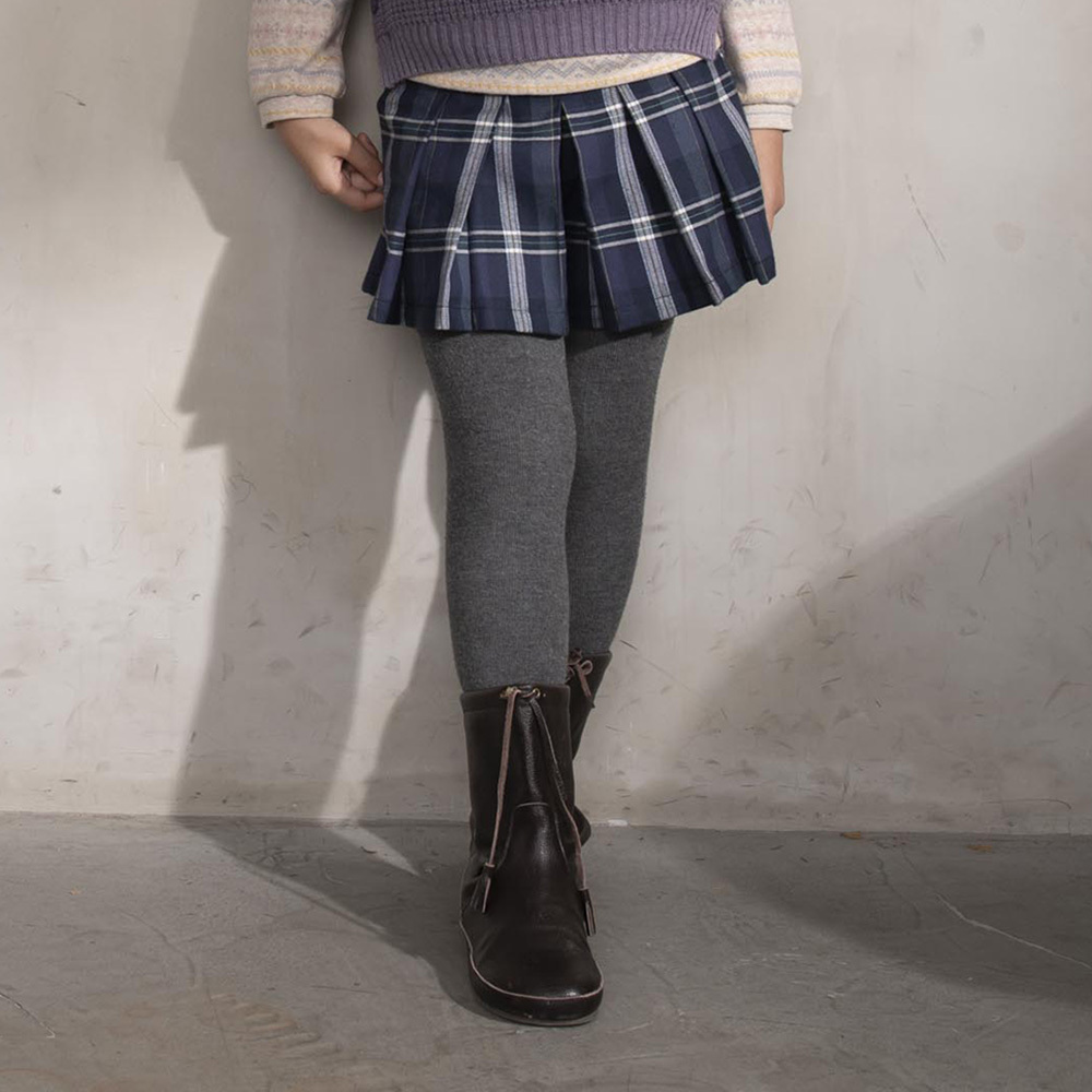 PIPPY 歐風經典格紋褲裙 藍