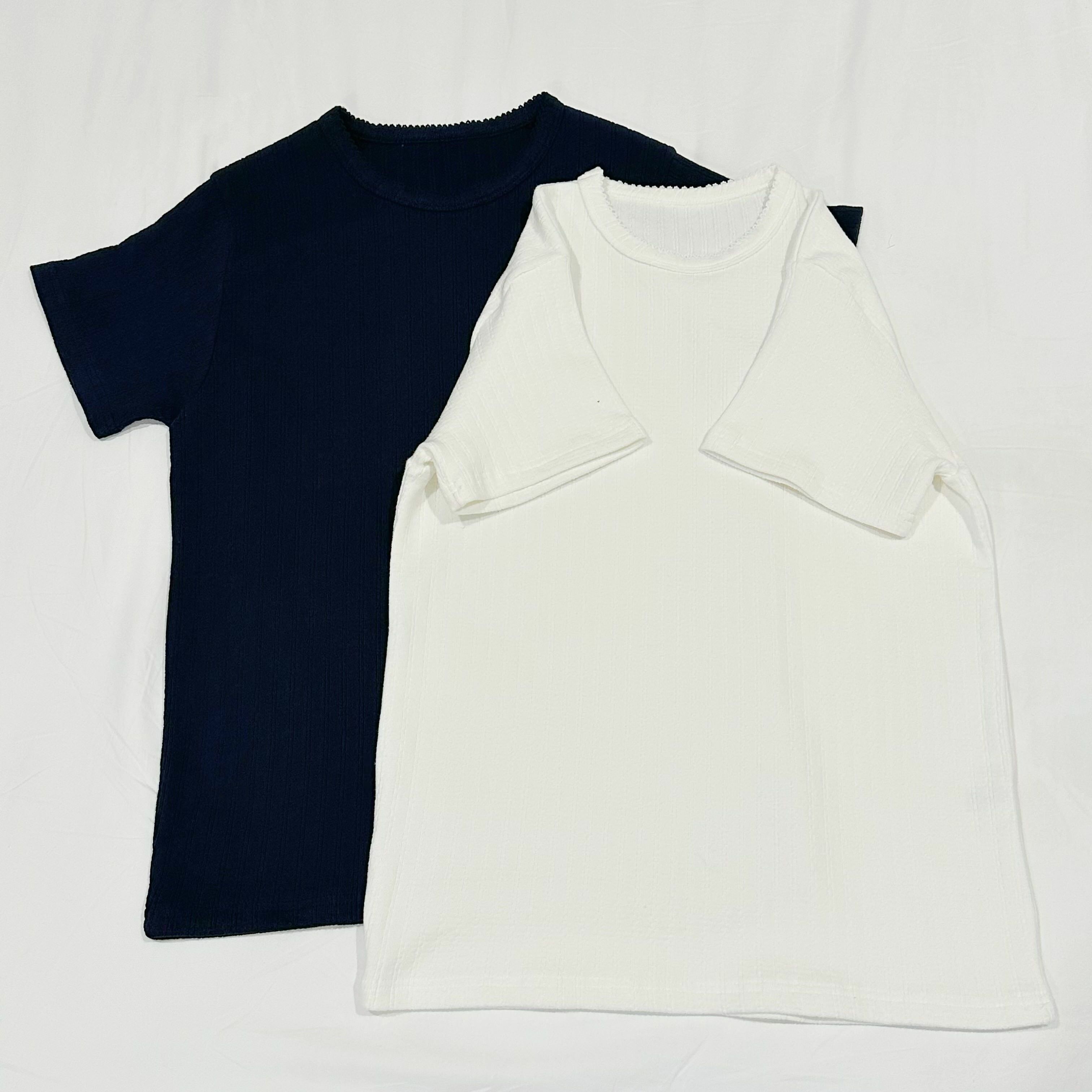 KRAC 復古點點花邊重磅tee