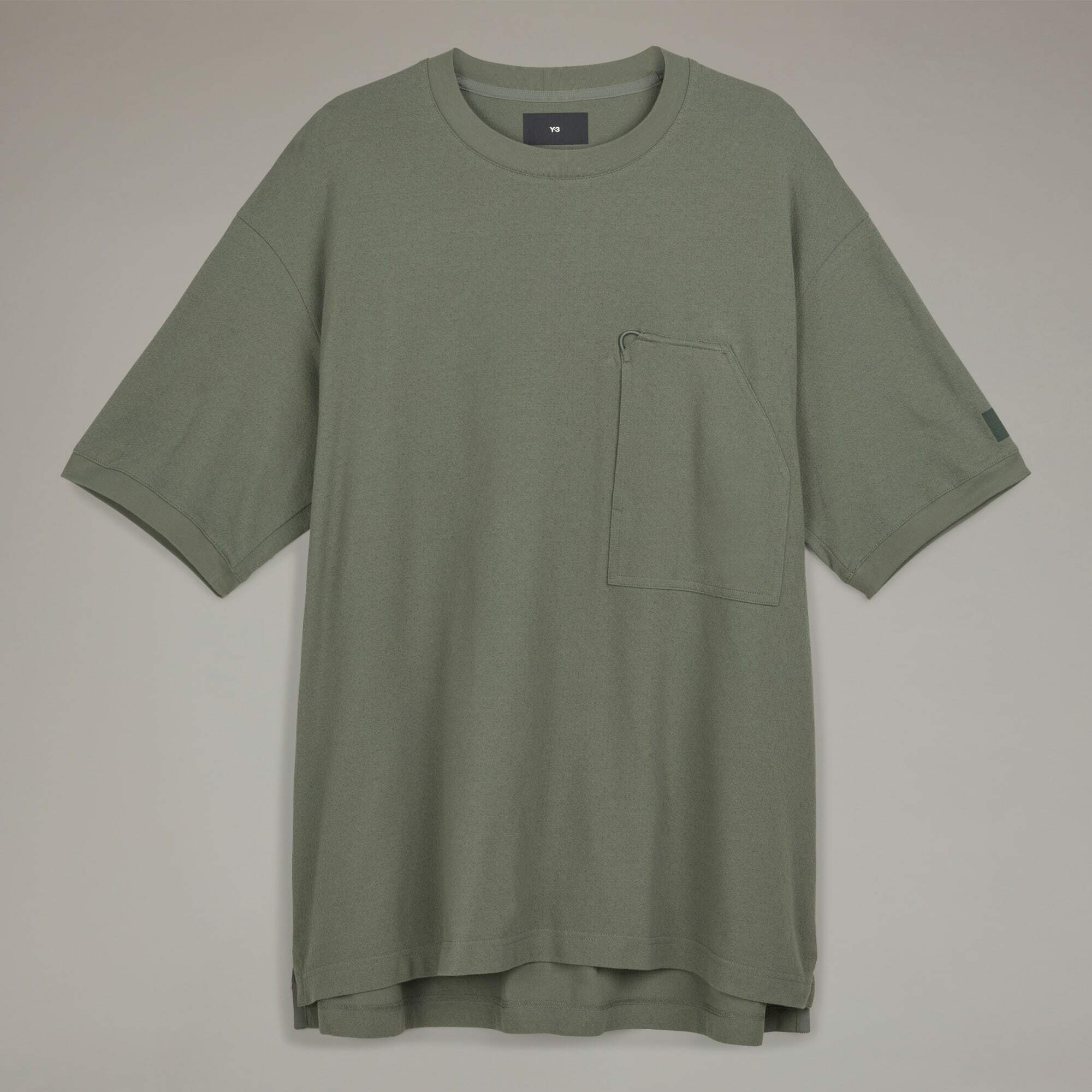 【 Y-3 WRKWR TEE 造型口袋TEE - 灰綠 】