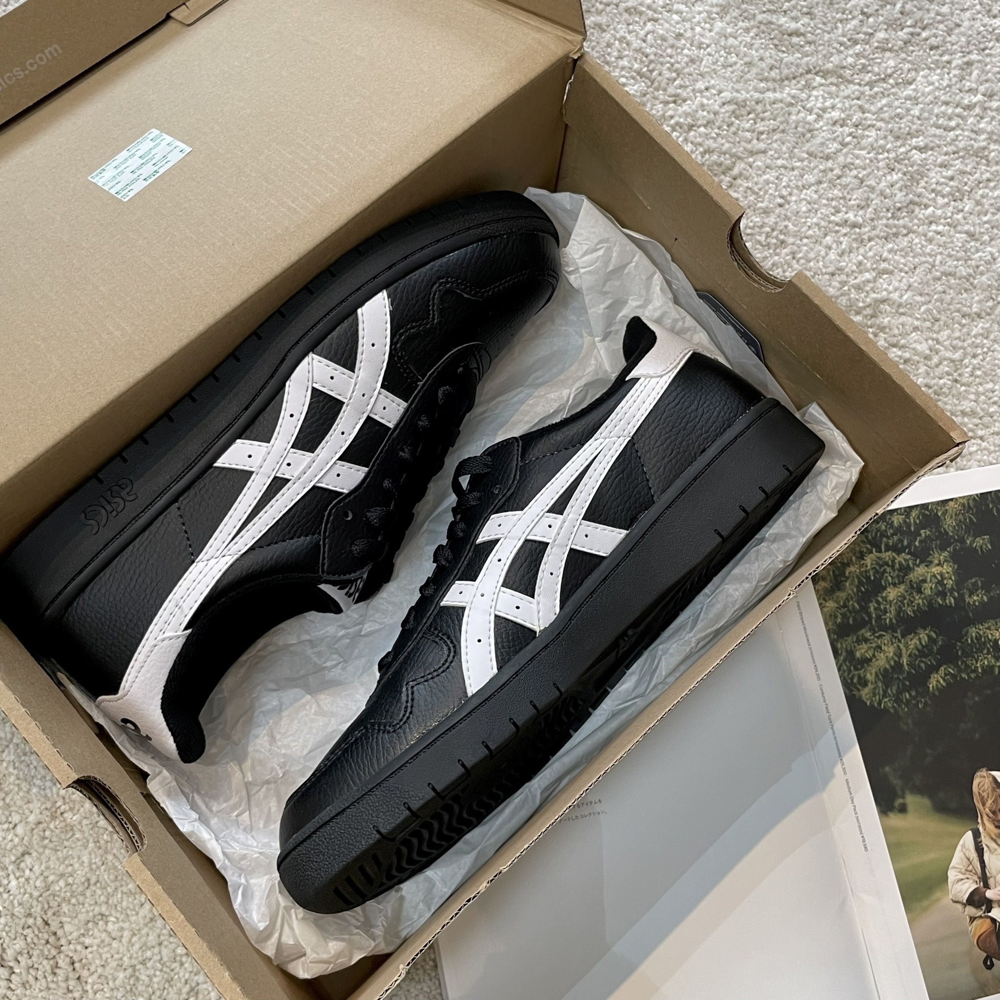 【代購】Asics Japan 亞瑟士 黑色 復古球鞋 Black White 1203A033-001