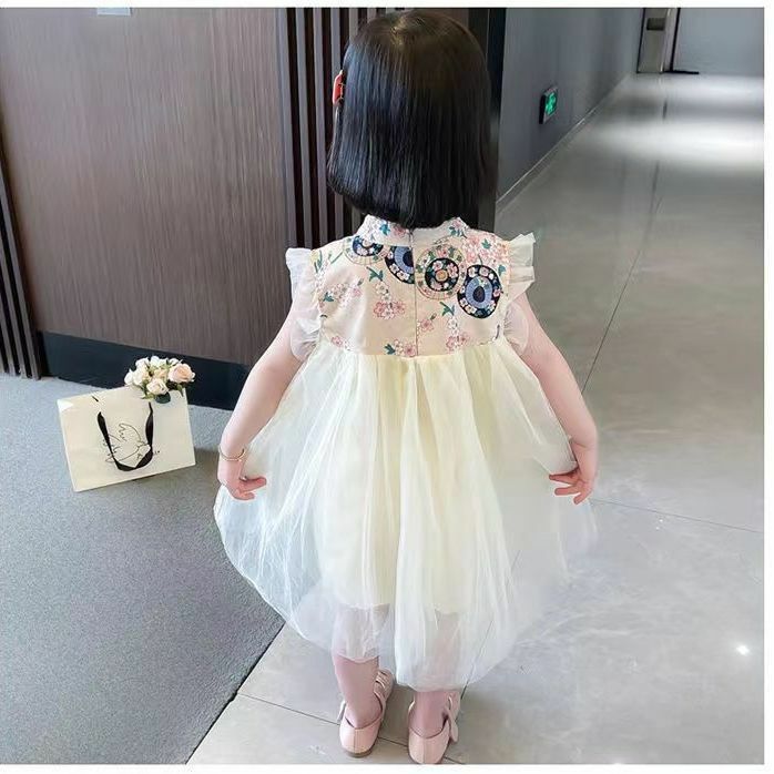 Z103NE_A8_C: 裸色旗袍風併接紗裙(pre-order)