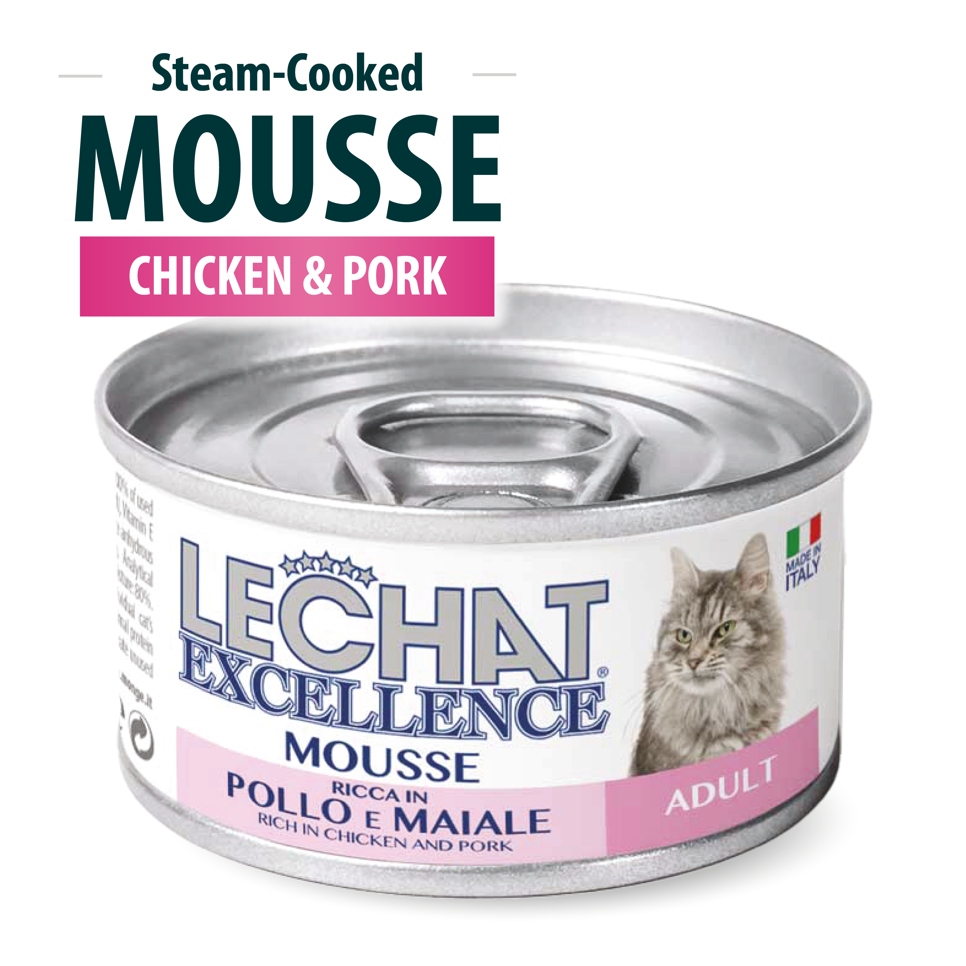Lechat Excellence |鮮雞肉豚肉 慕絲 主食罐 85g (LE-0950)