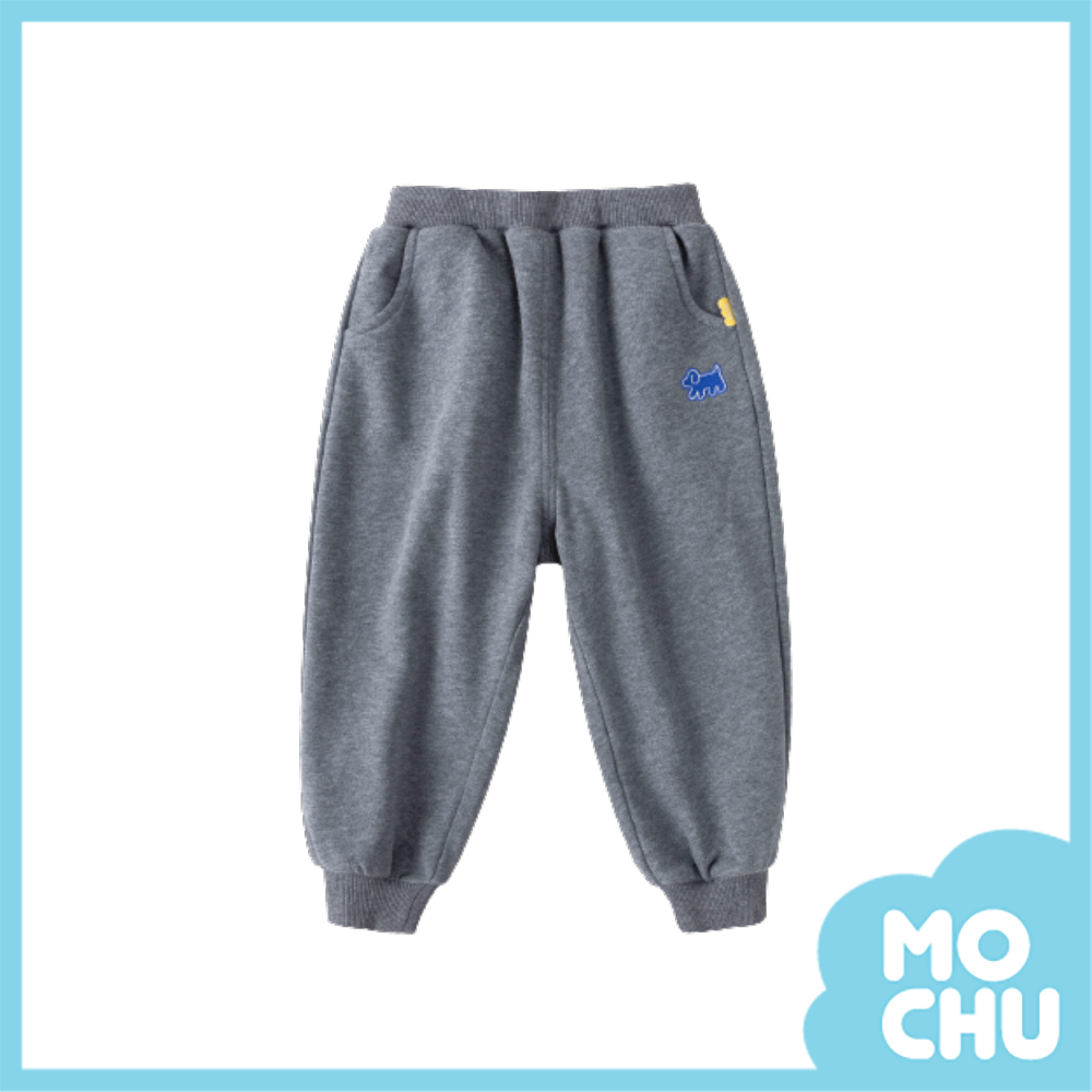 刺繡小狗彈力腰束腳褲(四色)