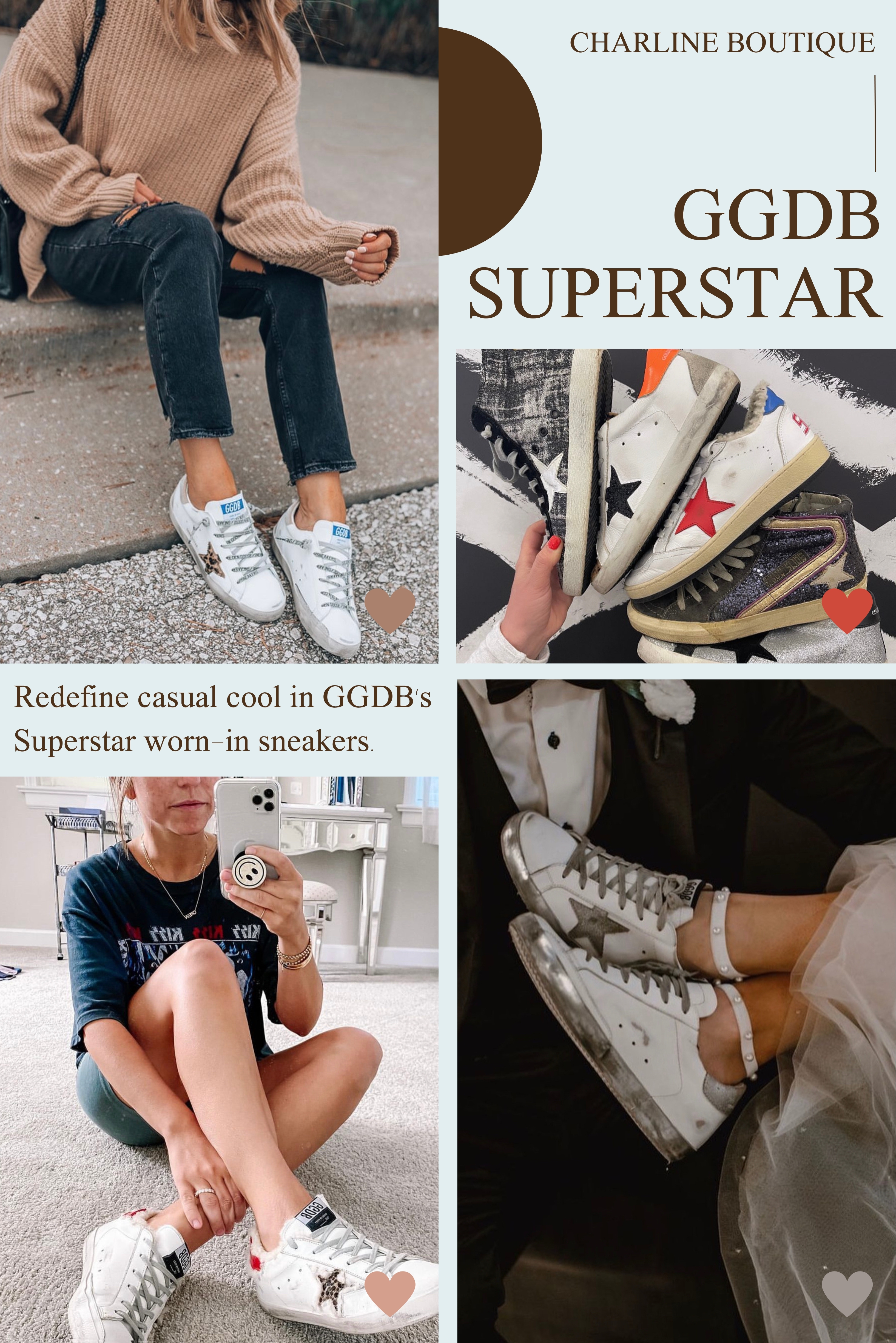 《太陽的後裔》宋仲基穿著「髒髒鞋」走紅，GGDB成亞洲焦點，蔡依林等明星也愛不釋腳。GGDB鞋不僅時尚，內增高設計更貼心。Super-Star、BallStar、Dad-Star等系列廣受網紅愛戴，鞋身星形圖案辨識度高。建議試穿選擇最適合你的GGDB髒髒鞋！