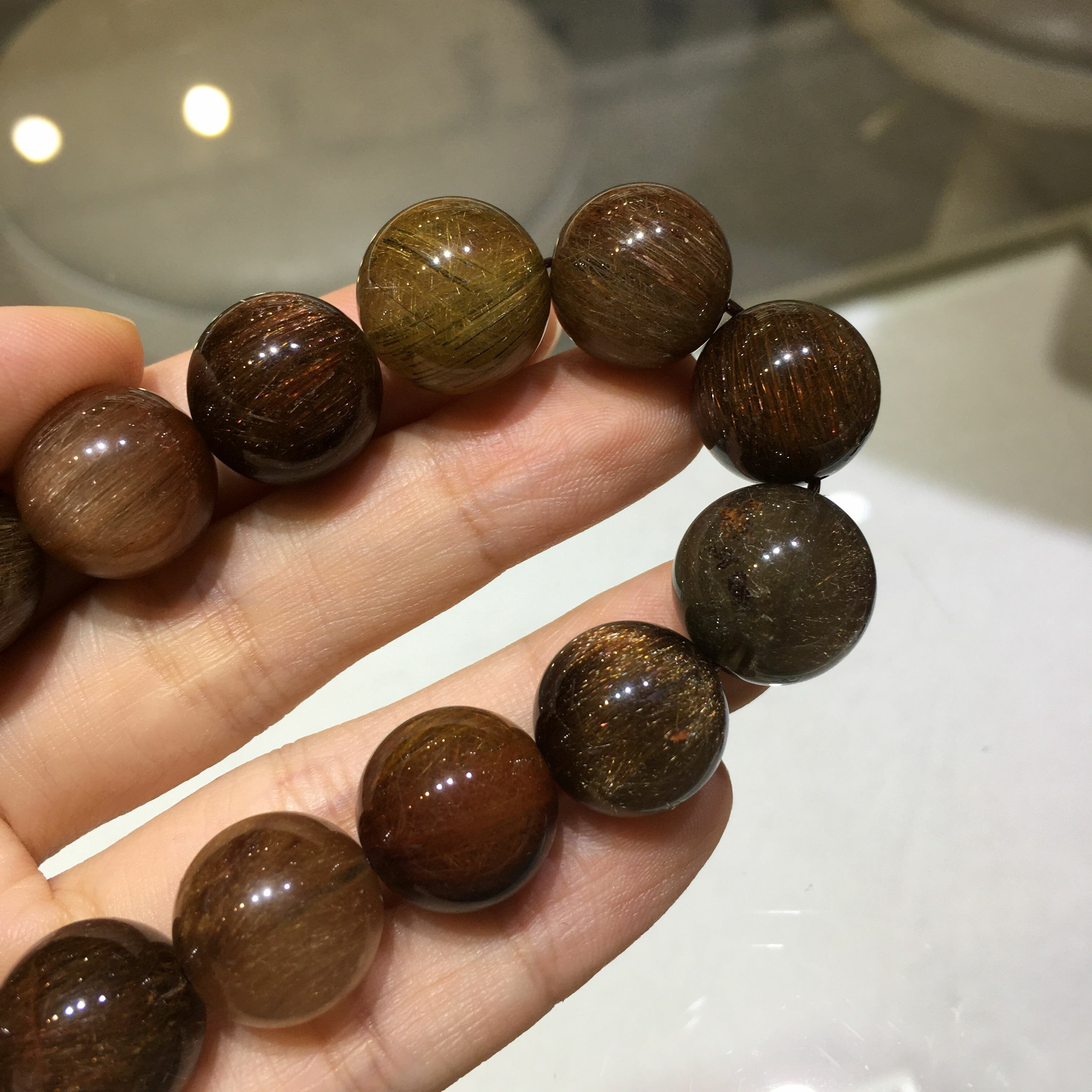 銅髮晶手串 56636 15mm