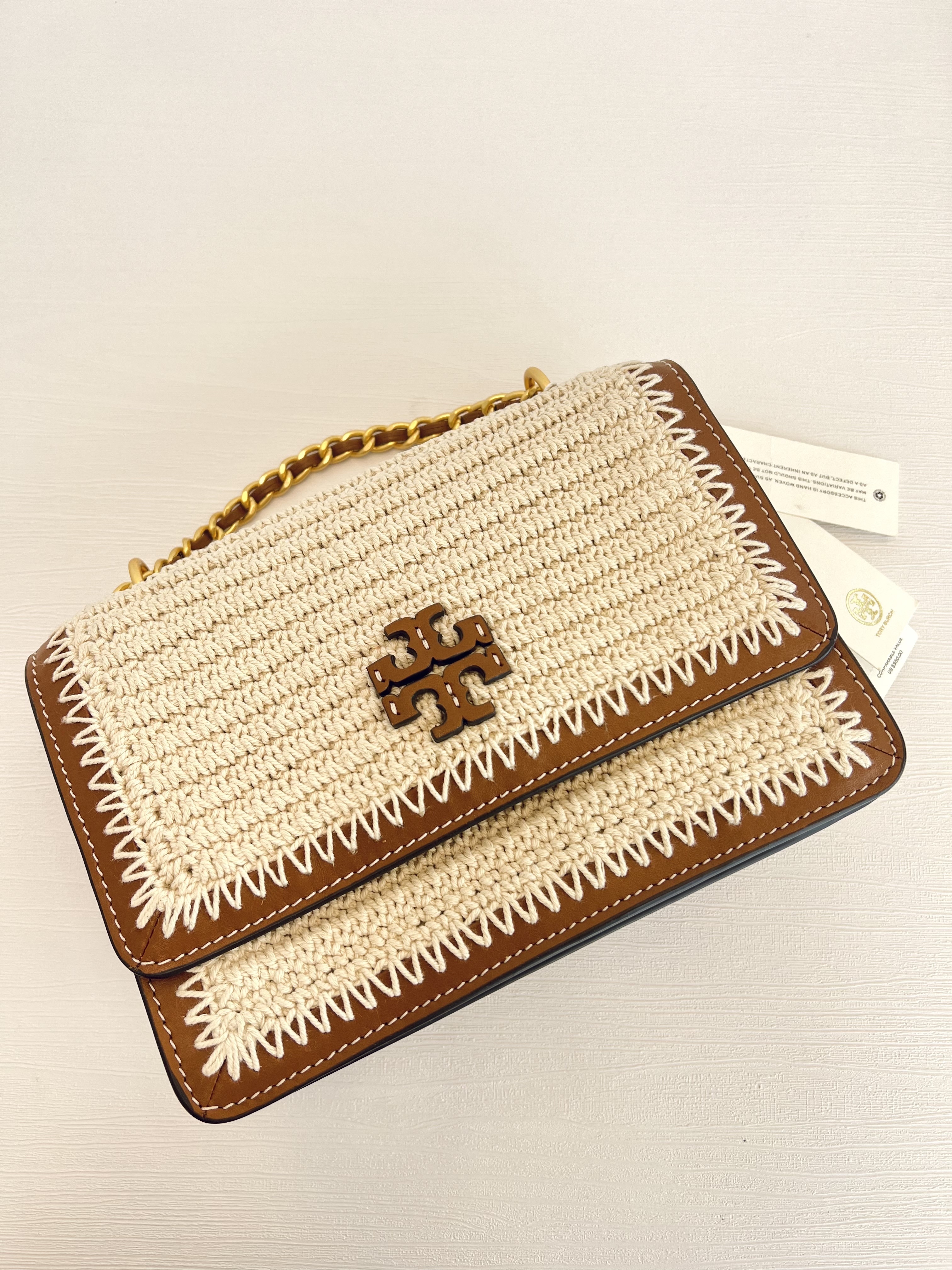 Tory Burch Britten Crochet Small Adjustable Shoulder Bag