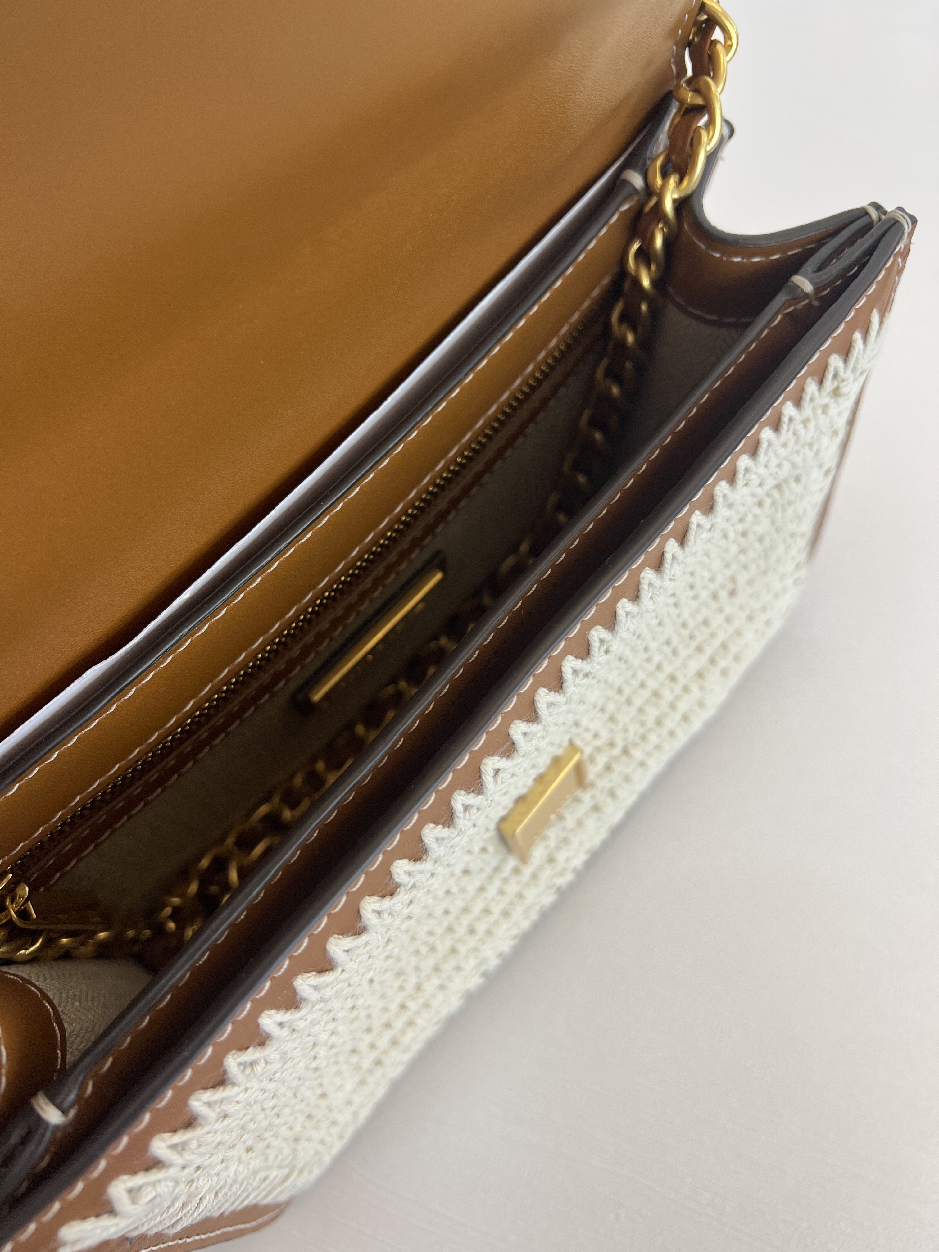 Tory Burch Britten Crochet Small Adjustable Shoulder Bag