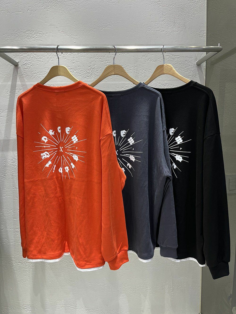 OverSize英文字圖案長袖衫 10.GVTY-0027T