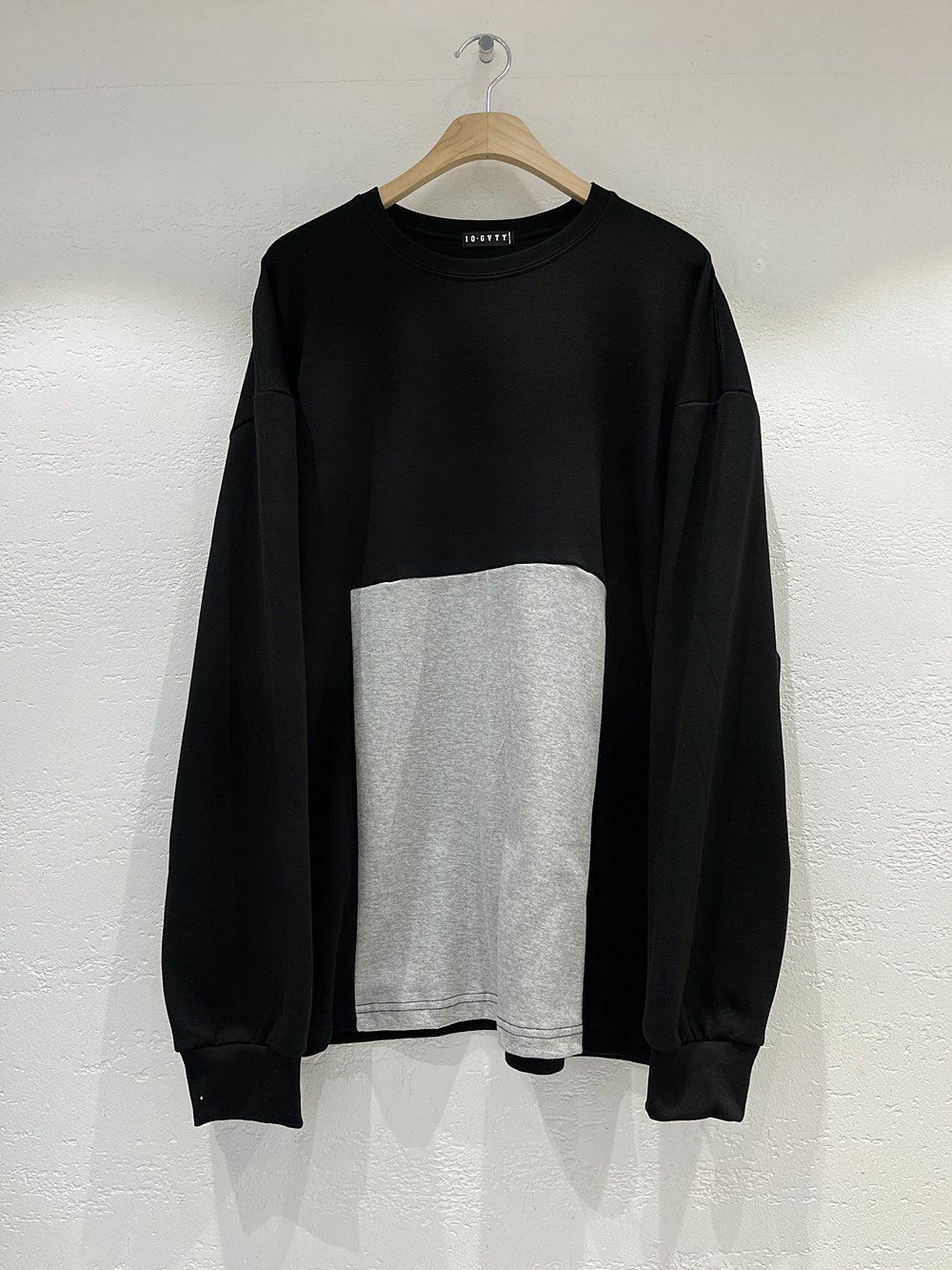 OverSize拼色長袖衫 10.GVTY-0031T