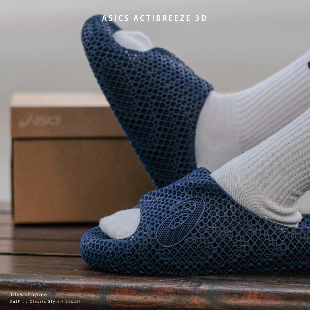“現貨” Asics ActiBreeze 3D立體流線拖鞋 黑色 藍色