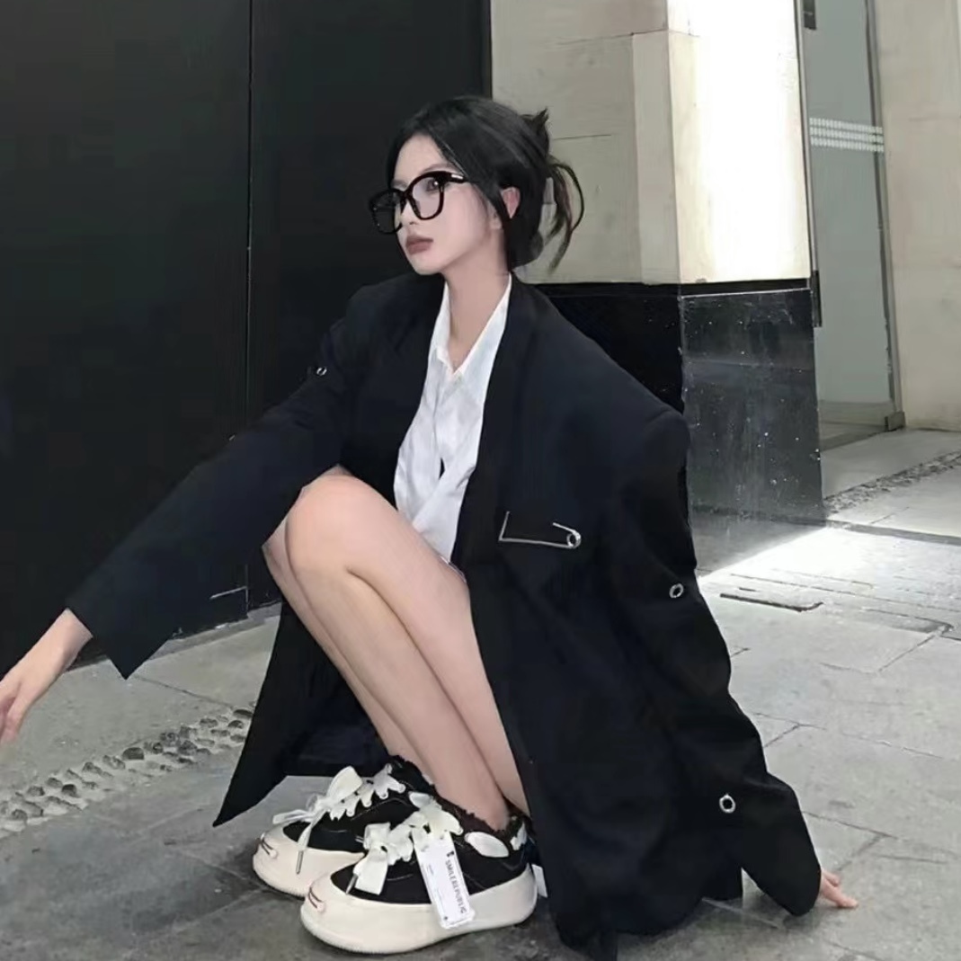 【現貨】Smilerepublic 經典 開口笑 檀健次同款 低筒 粗鞋帶 厚底 帆布鞋 黑