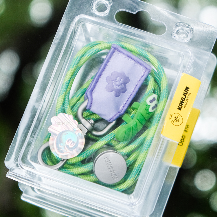 Kingjun｜手機掛繩｜綠紫
