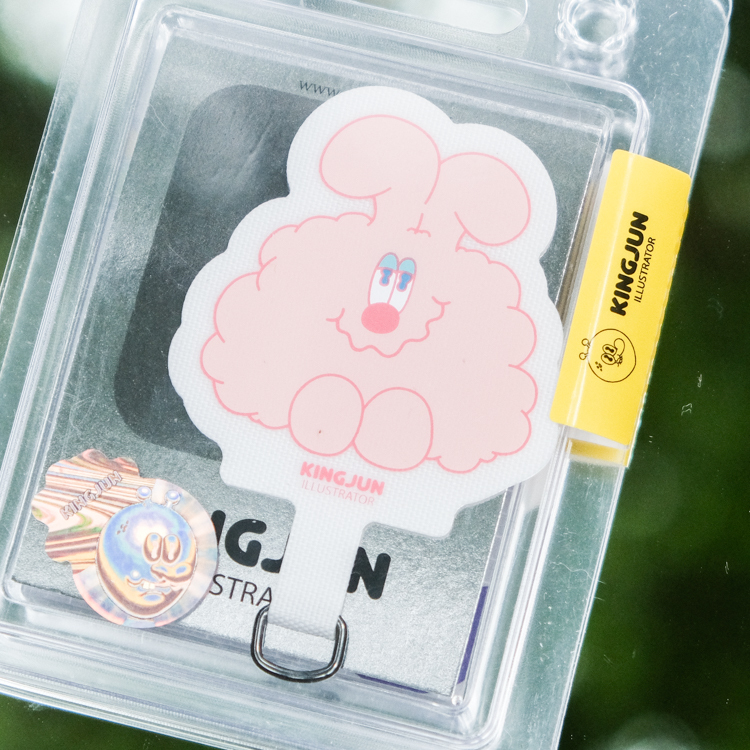 Kingjun｜手機連結片2.0｜粉色蠢兔