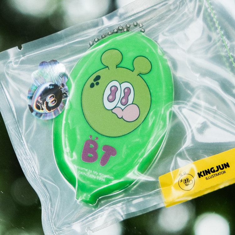 Kingjun｜橢圓零錢袋｜綠色BT