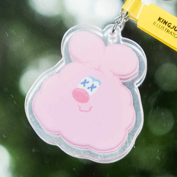 Kingjun｜絕版｜壓克力吊飾｜打叉蠢兔