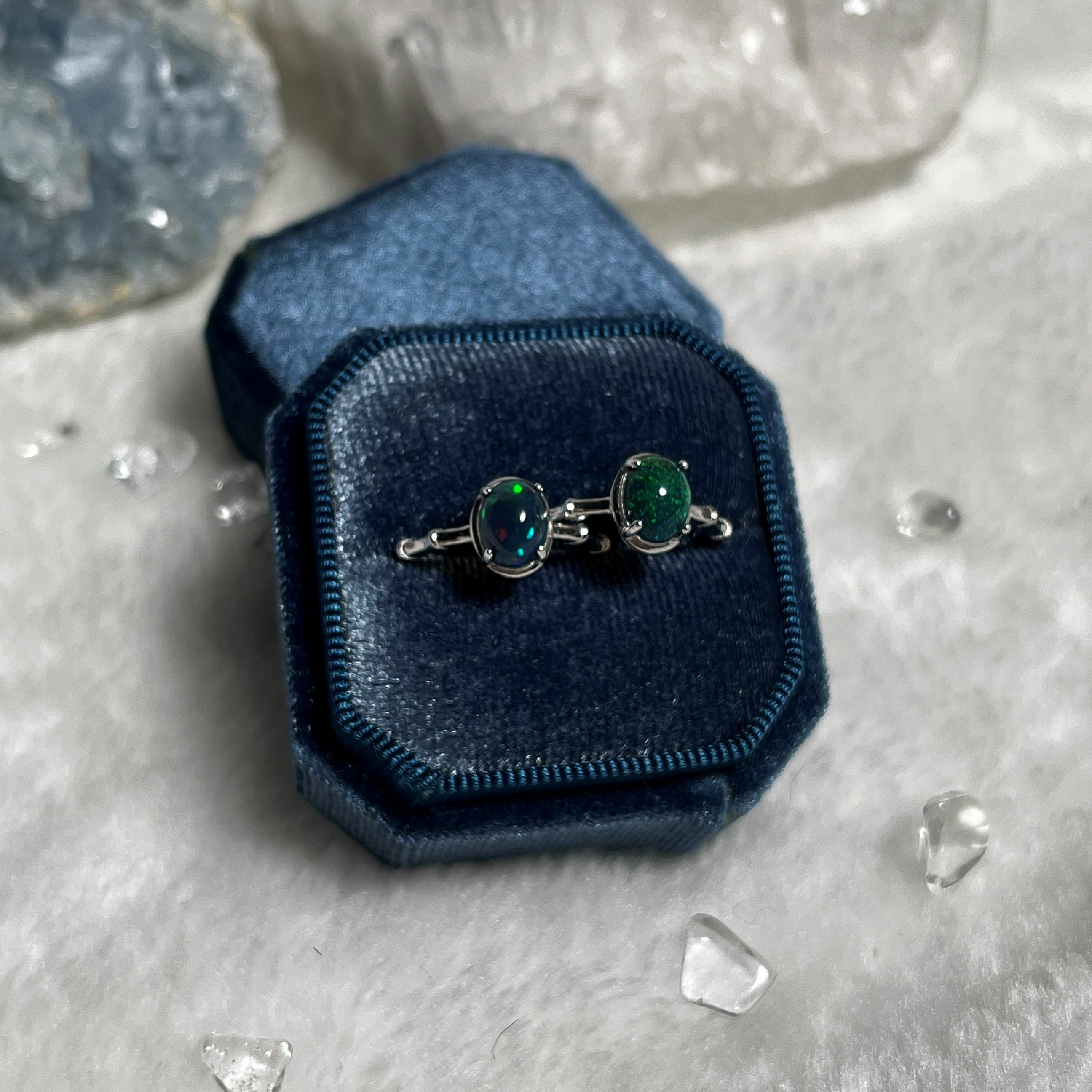 澳寶純銀戒指 (綠光)