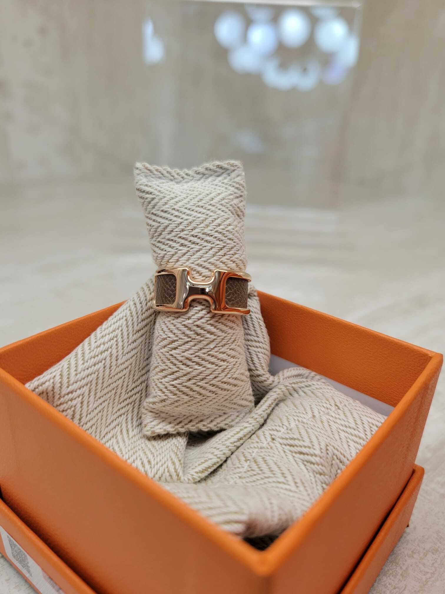 Hermes Bague olympe ring 大象灰/玫瑰金