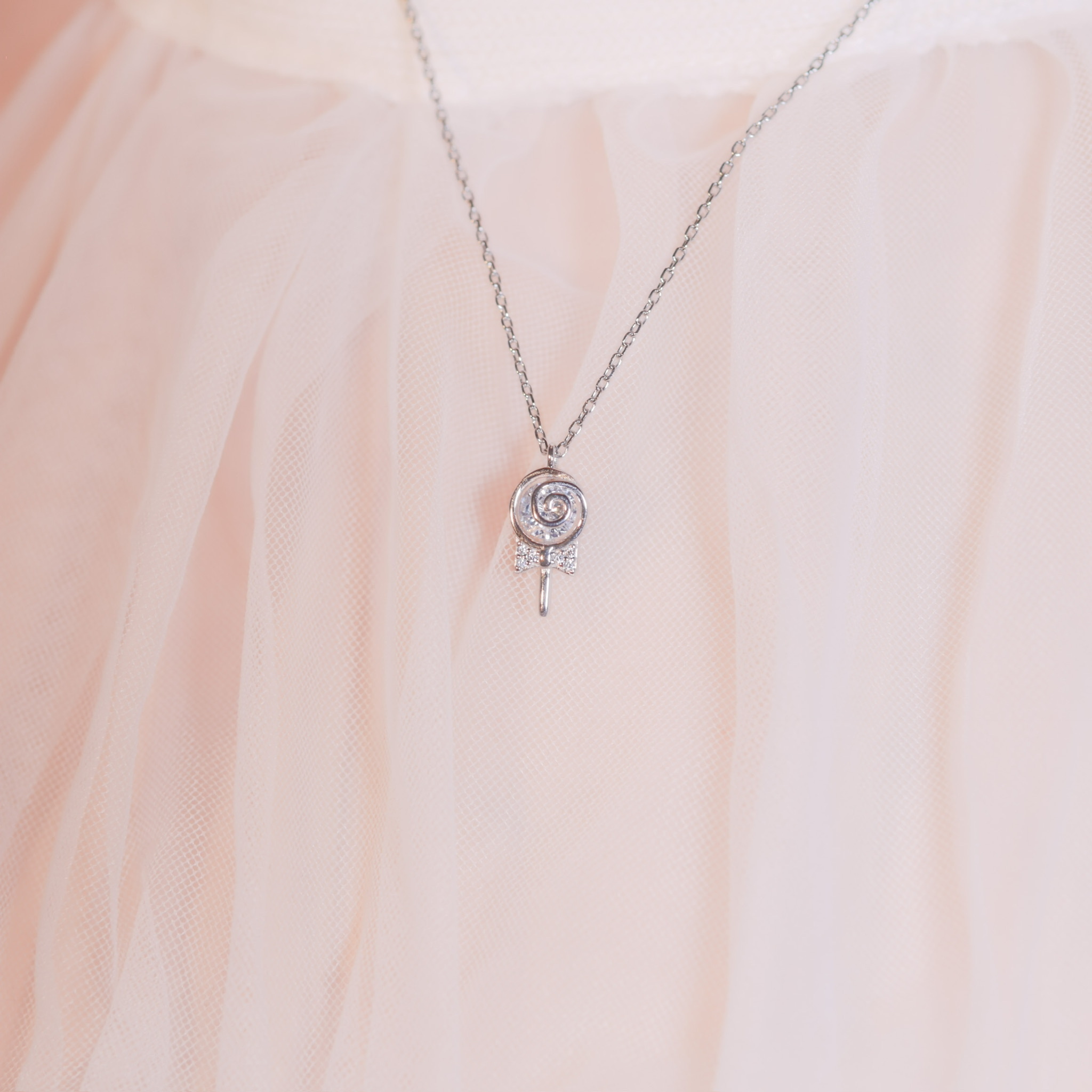 | 925 Silver・White Gold・Rose Gold | Lollipop Necklace（Silver / Rose Gold） | NE0372 |