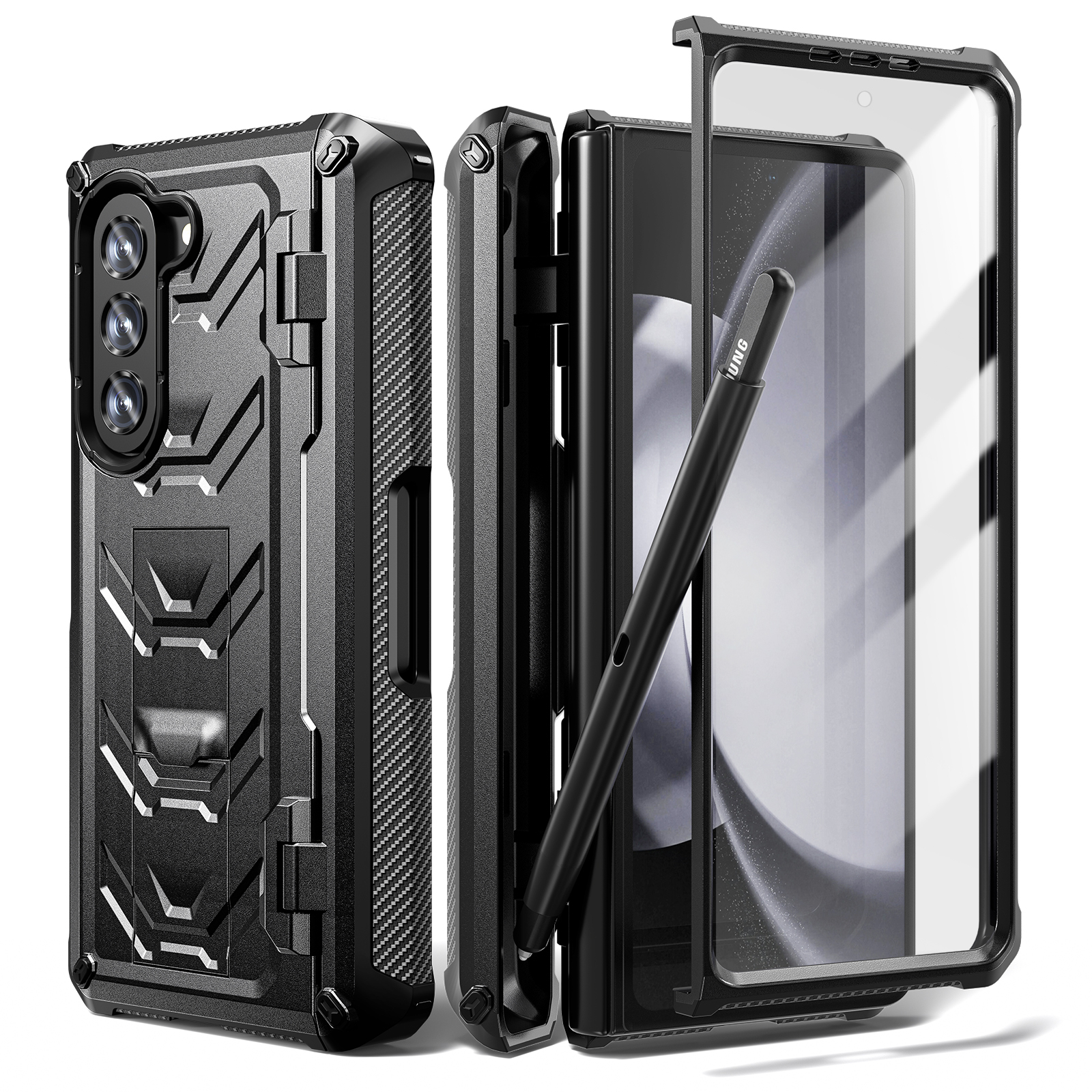 【Fold 5 部分現貨】XPRO - Shield Ultra - Samsung Fold 5 Case 高度防撞S Pen筆槽支架鉸鏈蓋手機保護殼【兼容新舊版S Pen】
