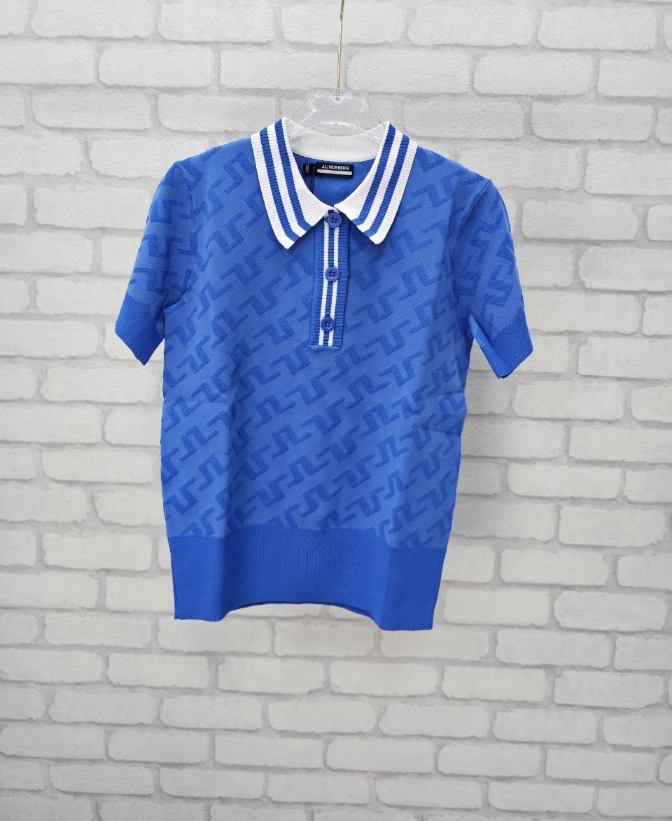 女【現貨】JL正品7折起/ Jlindeberg ARYA KNITTED POLO/提花羅紋POLOT卹/JL高爾夫球衣/#30498JL,30499JL