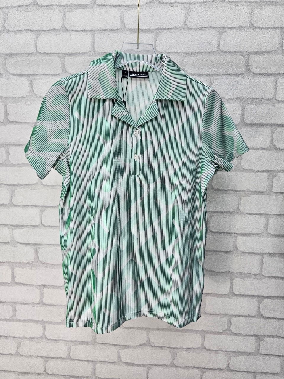 女【現貨】JL正品7折起/JLINDEBERG SOLANGE 3D RIB LADIES GOLF POLO SHIRT GREEN 3D BRIDGE/JL柯達款 球后款PololT卹 短衫